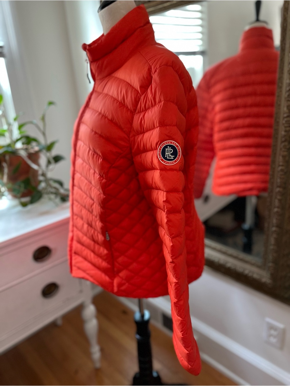 Lauren Ralph Lauren Active puffer down jacket orange active hiking outdoors warm